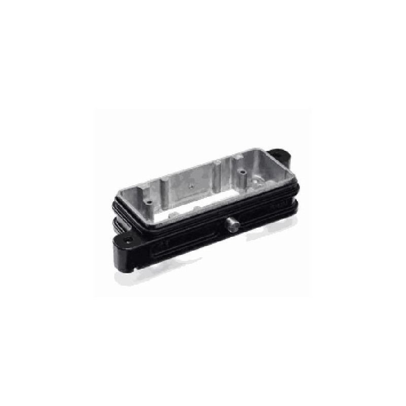Embase encastrée 16B, Aluminium moulé sous pression, acier inoxydable, IP68/IP69K, Sortie basse
